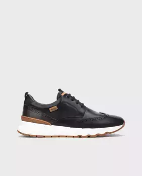 Мужские кожаные кроссовки со съемной стелькой из пены с эффектом памяти Pikolinos, черный