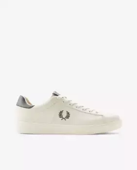 Мужские кожаные кроссовки со шнурками и логотипом Fred Perry, цвет Crudo