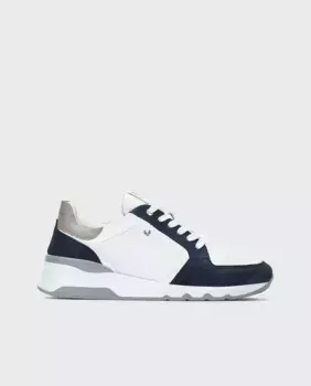 Мужские кожаные кроссовки со шнурками и съемной стелькой Martinelli, синий