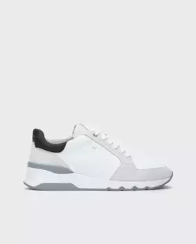 Мужские кожаные кроссовки со шнурками и съемной стелькой Martinelli, белый