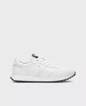 Мужские кожаные кроссовки со шнурками и съемной стелькой белого цвета Martinelli, белый