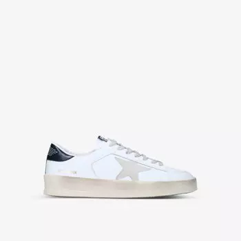 Мужские кожаные кроссовки Stardan с низким берцем Golden Goose, черный
