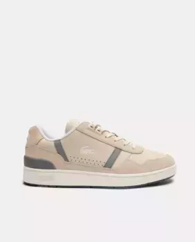 Мужские кожаные кроссовки T-Clip соответствующего дизайна Lacoste, белый