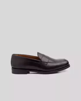 Мужские кожаные лоферы черного цвета Silbon, черный