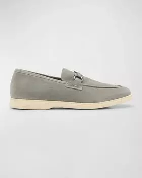 Мужские кожаные лоферы Cosimo Gancini Bit Ferragamo, цвет Ash Grey