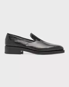 Мужские кожаные лоферы Faruk Ferragamo, цвет Black
