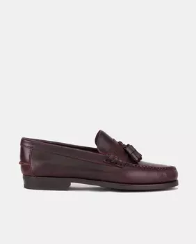 Мужские кожаные лоферы с кисточками 1901, бордо