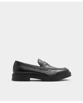 Мужские кожаные лоферы с круглым носком Aldo, черный