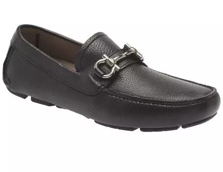 Мужские кожаные лоферы Salvatore Ferragamo Parigi Gancini, черный