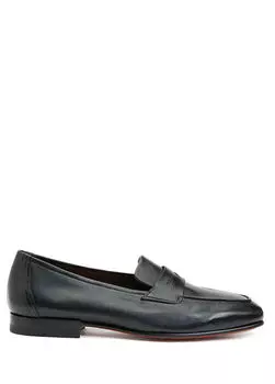 Мужские кожаные лоферы Santoni, черный