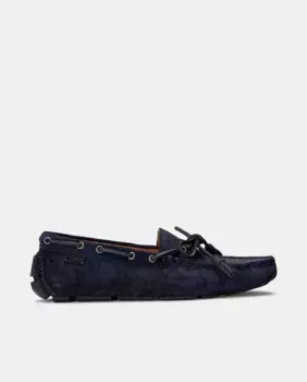Мужские кожаные мокасины REYNOLD в водительском стиле Polo Ralph Lauren, тёмно-синий