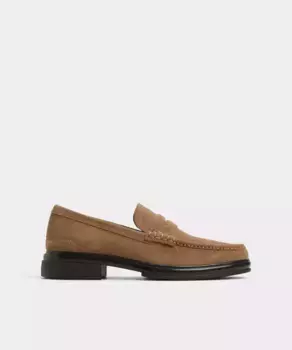 Мужские кожаные мокасины с круглым носком Aldo, бежевый