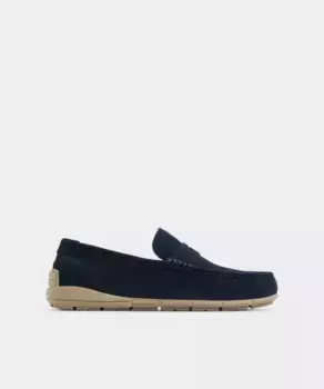 Мужские кожаные мокасины с круглым носком Aldo, тёмно-синий