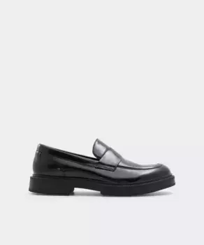 Мужские кожаные мокасины с круглым носком Aldo, черный