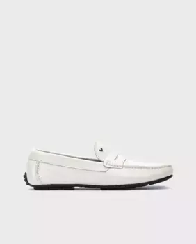 Мужские кожаные мокасины с отделкой в виде маски и резиновой подошвой Martinelli, белый