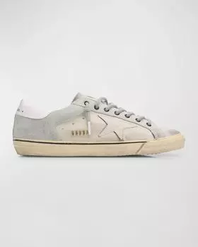 Мужские кожаные низкие кеды Super-Star Golden Goose, цвет Icewhite