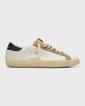 Мужские кожаные низкие кеды Superstar Golden Goose