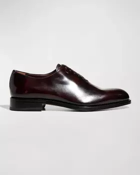 Мужские кожаные оксфорды Angiolo Ferragamo, цвет Marrone
