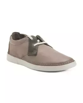 Мужские кожаные повседневные туфли Gereld на шнуровке Clarks, серый