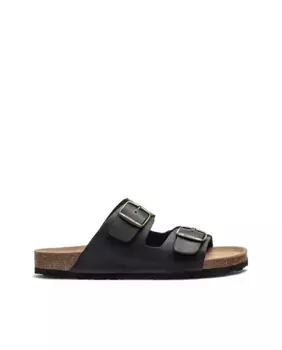 Мужские кожаные сандалии на плоской подошве Yokono, черный