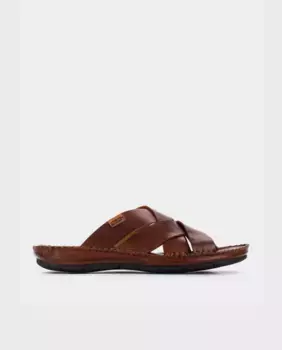 Мужские кожаные сандалии с мягкой стелькой Pikolinos, коричневый