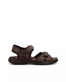 Мужские кожаные сандалии с очень легкой подошвой Fluchos, темно-коричневый