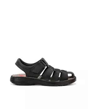 Мужские кожаные сандалии с очень легкой подошвой Fluchos, черный