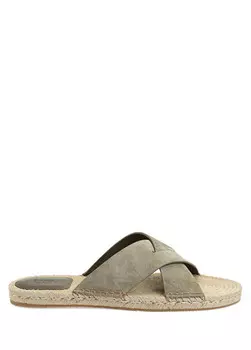 Мужские кожаные сандалии Zegna, зеленый