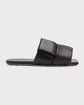 Мужские кожаные шлепанцы Intreccio Bottega Veneta