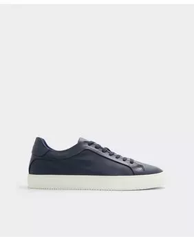 Мужские кожаные спортивные туфли синего цвета с круглым носком Aldo, темно-синий