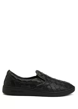 Мужские кожаные тапочки Bottega Veneta, черный