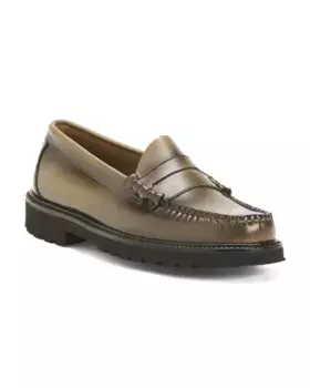 Мужские кожаные туфли Larson с полированными выступами Weejun на плоской подошве Gh Bass, цвет Olive