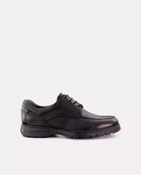 Мужские кожаные туфли на шнуровке Crono с вертикальными швами Fluchos, черный