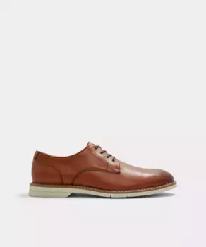 Мужские кожаные туфли на шнуровке с круглым носком Aldo, коричневый