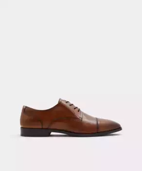Мужские кожаные туфли на шнуровке с круглым носком Aldo, коричневый