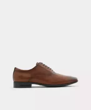 Мужские кожаные туфли на шнуровке с квадратным носком Aldo, коричневый