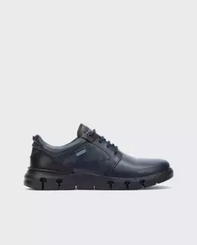 Мужские кожаные туфли на шнуровке с мягкой стелькой Pikolinos, синий