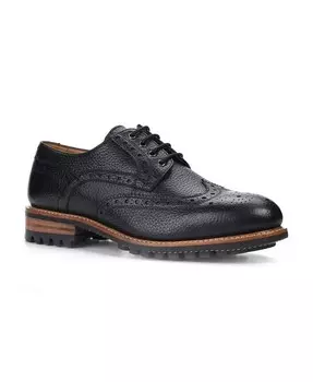 Мужские кожаные туфли Richard Wingtip Oxford на шнуровке Anthony Veer, черный