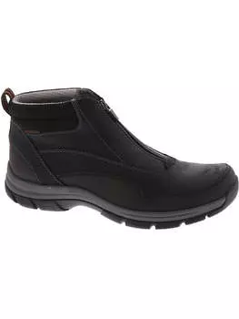 Мужские кожаные водонепроницаемые ботильоны Walpath с молнией Clarks, цвет Black Leather
