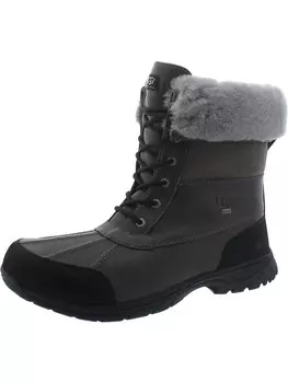Мужские кожаные зимние ботинки Butte из овчины Ugg Australia, цвет Grey/Black