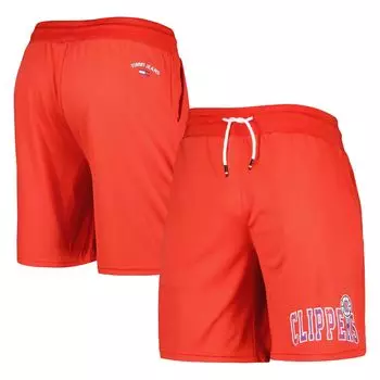 Мужские красные баскетбольные шорты Tommy Jeans LA Clippers Mike Mesh