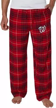 Мужские красные фланелевые пижамные штаны College Concepts Sport Washington Nationals