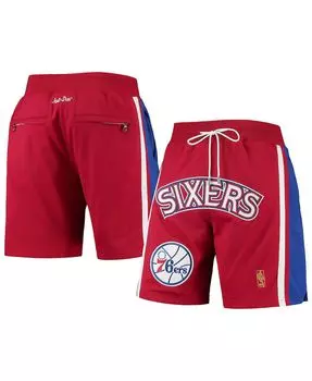 Мужские красные шорты royal philadelphia 76ers 1996-97 hardwood classics just don authentic Mitchell &amp; Ness, мульти
