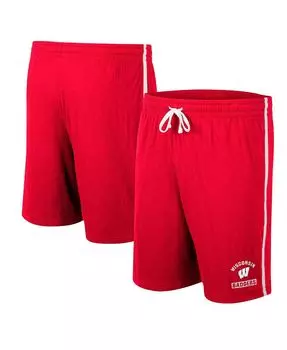 Мужские красные шорты wisconsin badgers thunder slub Colosseum, красный