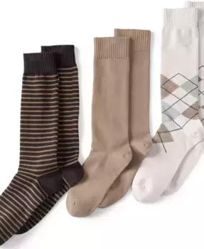 Мужские креативные носки для костюма, набор из 3 пар Lands' End, мультиколор