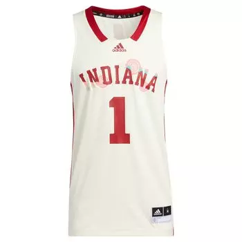 Мужские кремовые худи Indiana Hoosiers Black Excellence Replica Basketball Jersey adidas