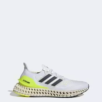 Мужские кроссовки adidas Ultra 4DFWD, цвет Cloud White / Core Black / Solar Yellow