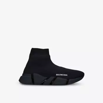 Мужские кроссовки эластичной вязки Speed 20 Balenciaga, черный