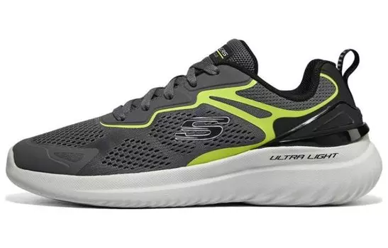 Мужские кроссовки BOUNDER 2.0 Lifestyle с низким верхом, серые/зеленые/белые/черные Skechers