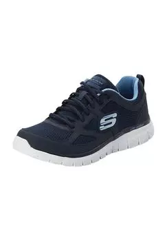 Мужские кроссовки Burns Agoura с кожаными деталями и сеткой SKECHERS, темно-синий